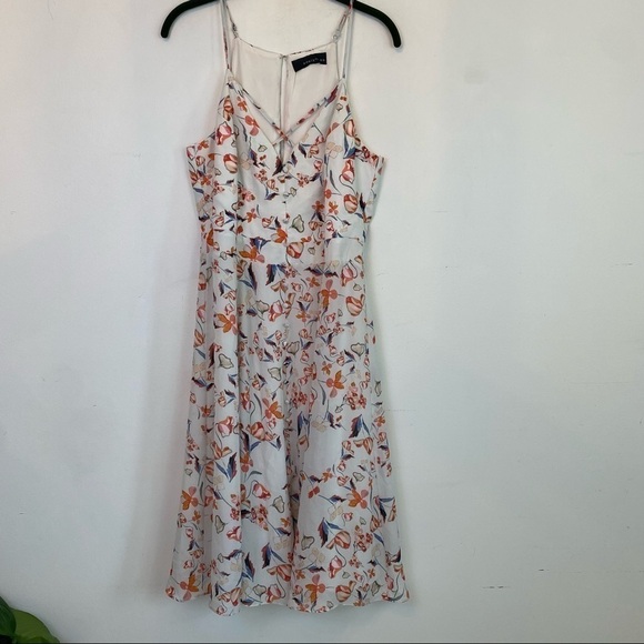 ADELYN RAE white floral cut out mini dress - Picture 2 of 7